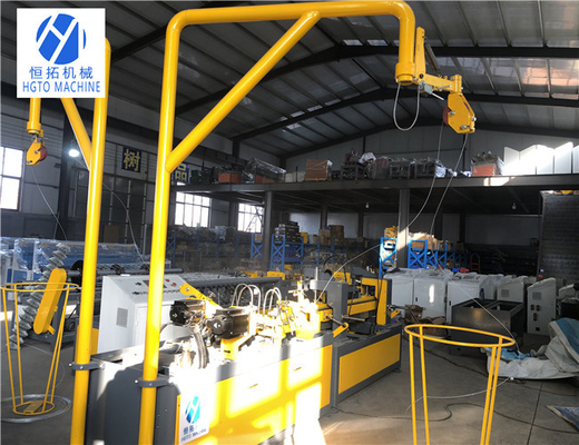 4m Breedteketen Verbindingsomheining Weaving Machine, Motor ISO Diamond Fence Making Machine
