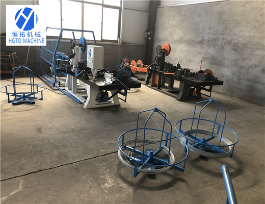 Het Prikkeldraad van HGTO 3KW Productiemachine, pvc Met een laag bedekte Prikkeldraadomheining Machine