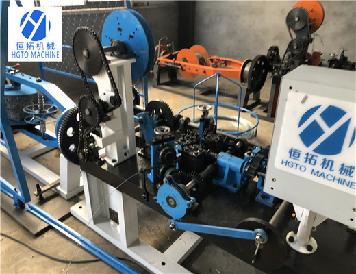 Het Prikkeldraad van HGTO 3KW Productiemachine, pvc Met een laag bedekte Prikkeldraadomheining Machine